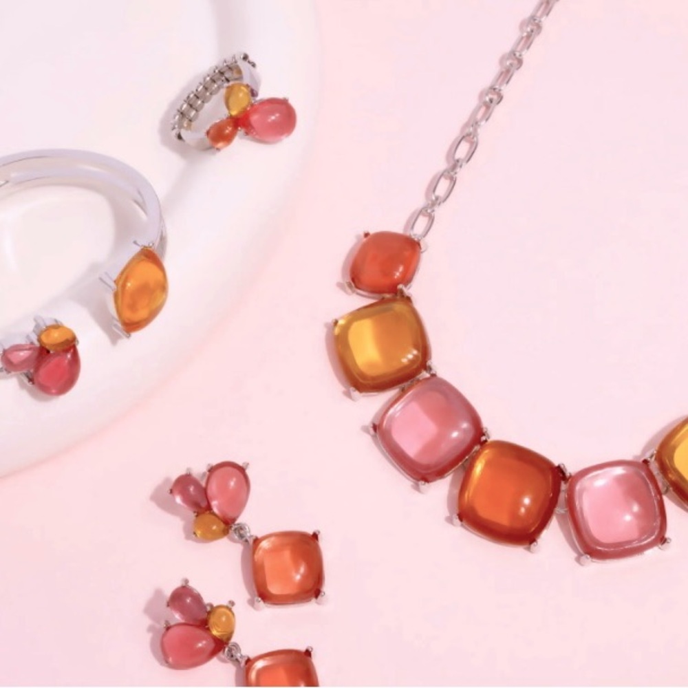 Paparazzi Trend Blend beautiful 4pc.set multi color gemstone Necklace set lot💎